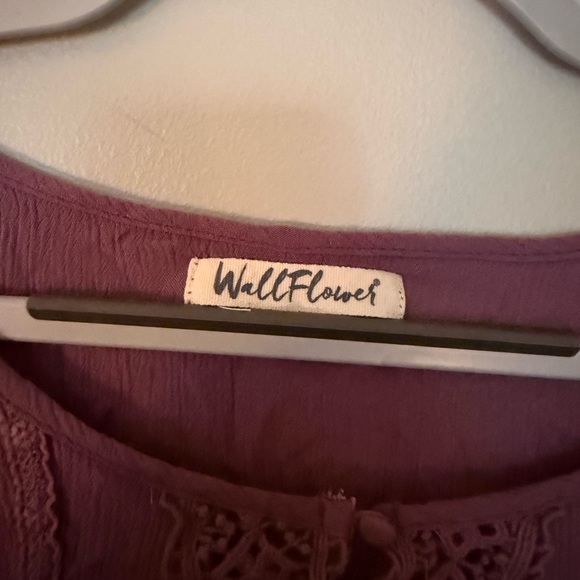 Purple Open Shoulder Blouse - Picture 5 of 6